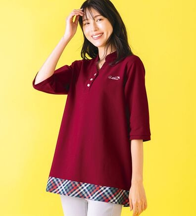 ルフラン（ルフラン）の「【Ａ．Ｐ】チェック決め手の鹿の子チュニック（チュニック）」