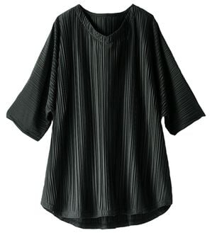 BELLUNA（ベルーナ）の「ゆったり快適プリーツチュニック（チュニック）」｜黒