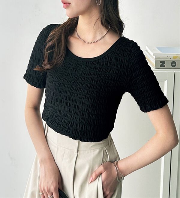 GeeRA（ジーラ）の「バレエネックシャーリングカットソー（カットソー）」｜詳細画像