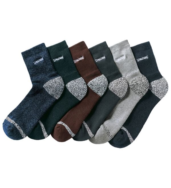 「【６足組】＜スポルディング＞快適機能満載ソックス（メンズ靴下・タイツ）」｜詳細画像