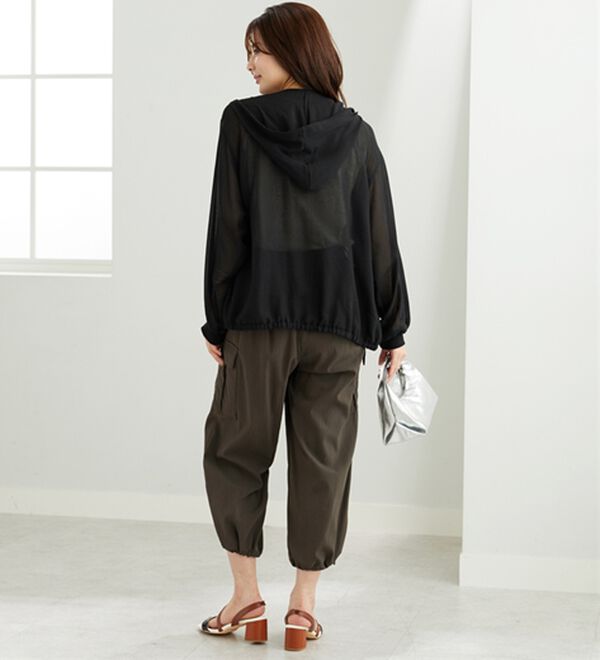 BELLUNA（ベルーナ）の「柔らかシアー素材フード付ブルゾン（ブルゾン）」｜詳細画像