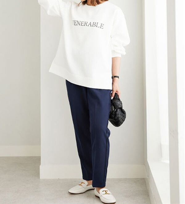 BELLUNA（ベルーナ）の「サイドラインテーパードパンツ（フルレングスパンツ）」｜詳細画像