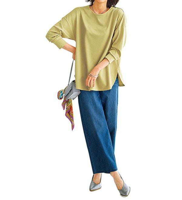 BELLUNA（ベルーナ）の「もちっとなめらか！大人顔サマ見えプルオーバー（カットソー）」｜詳細画像