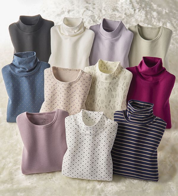 minnie mom様❤️専用 選べる衿】肌に優しい綿100％暖か発熱素材プルオーバー＜ベルホット