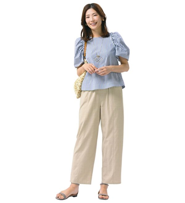 ルフラン（ルフラン）の「【３本組】綿レーヨンゆったりパンツ（フルレングスパンツ）」｜詳細画像