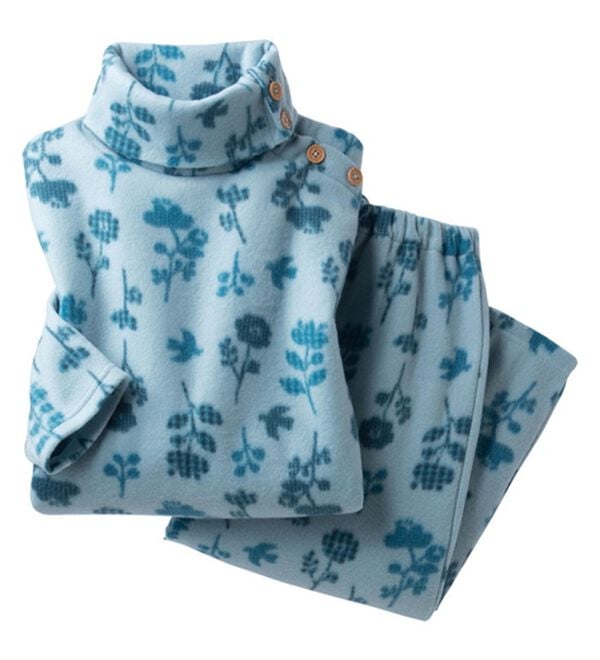 「ソフトでかるぽかフリースパジャマ　ドクターネック（パジャマ・ルームウェア）」｜セージボタニカル