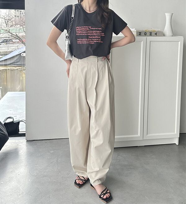 GeeRA（ジーラ）の「綿100％刺繍ロゴＴシャツ（Tシャツ）」｜詳細画像