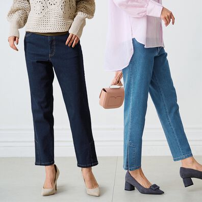 RANAN（ラナン）の「【サスティナブル】ストレートスリットデニム（フルレングスパンツ）」