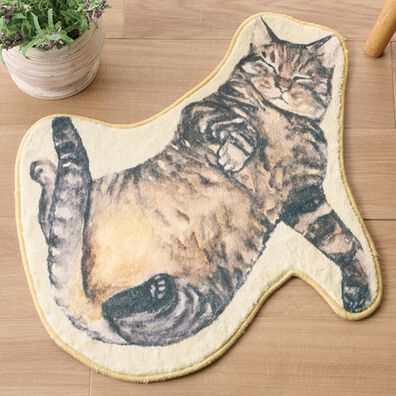 「にゃんこの起毛マルチマット（玄関マット）」