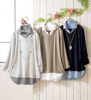 ルフラン（ルフラン）の「【３色組】コーデ済　ニットソーチュニック（チュニック）」｜詳細画像