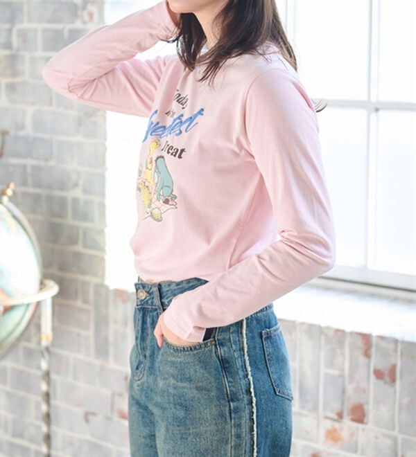BELLUNA（ベルーナ）の「＜Ｄｉｓｎｅｙ>【プー】発砲プリント長袖Tシャツ（カットソー）」｜詳細画像