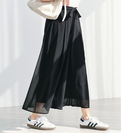 alotta（アロッタ）の「ふんわりシフォンワイドパンツ（ワイドパンツ・ガウチョ）」