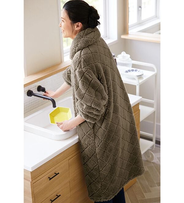 LAVIENNE（ラヴィエンヌ）の「もこもこダイヤフリースガウン（パジャマ・ルームウェア）」｜詳細画像