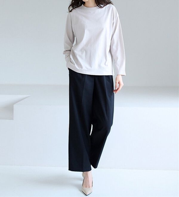 RANAN（ラナン）の「キレイ見え！防風ワイドパンツ（フルレングスパンツ）」｜詳細画像