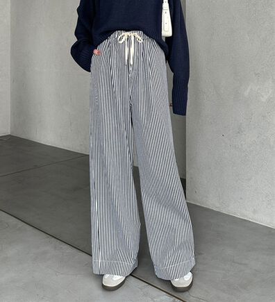 GeeRA（ジーラ）の「美脚見えイージーワイドデニムパンツ（フルレングスパンツ）」