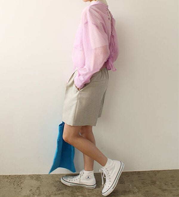 GeeRA（ジーラ）の「シアー素材ストライプマルチウェイシャツ（シャツ）」｜詳細画像