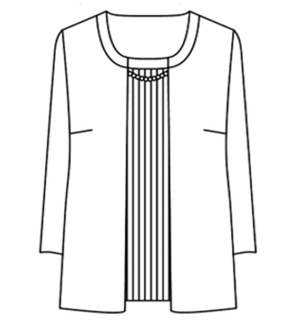 BELLUNA（ベルーナ）の「【３点セット】洗えるストレッチ素材！ワイドパンツ３点セット（ブラックフォーマル（喪服・礼服））」｜詳細画像