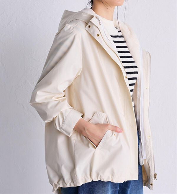 高級 ラムレザー ファーライナー ブルゾン 短丈 カーキチャコール テディショップ Teddyshop レディース ショート丈バルーン