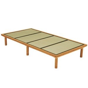 「畳マット付き天然木ベッド（ベッド）」｜ライトブラウン