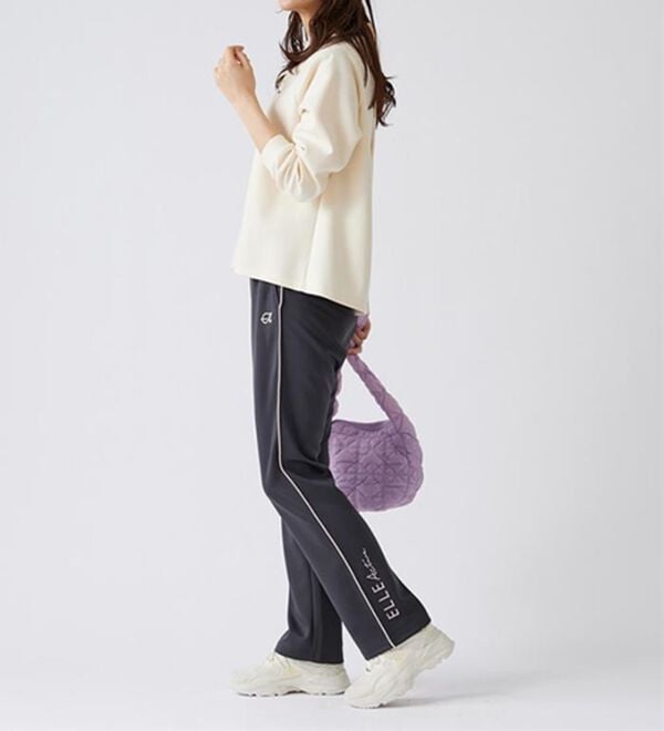 BELLUNA（ベルーナ）の「＜ＥＬＬＥ　Ａｃｔｉｖｅ＞配色ラインジャージパンツ（その他パンツ）」｜詳細画像