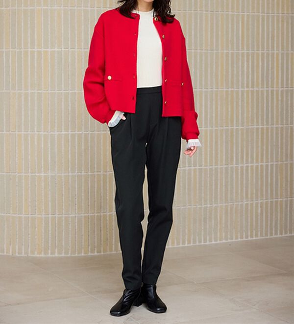 RANAN（ラナン）の「【4つの機能付き】洗える！ゴールド調ボタンニットカーディガン（ニットカーディガン）」｜詳細画像