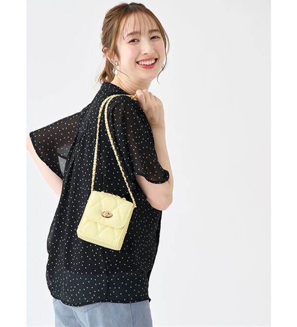 alotta（アロッタ）の「【接触冷感】インナー付ピンタックデザインブラウス【イエベ・ブルべ】（ブラウス）」｜詳細画像