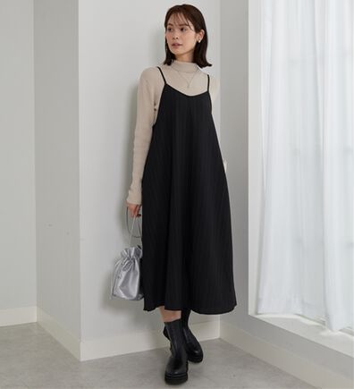 BELLUNA（ベルーナ）の「サラリ楊柳素材ポケット付キャミワンピース（その他ワンピース）」