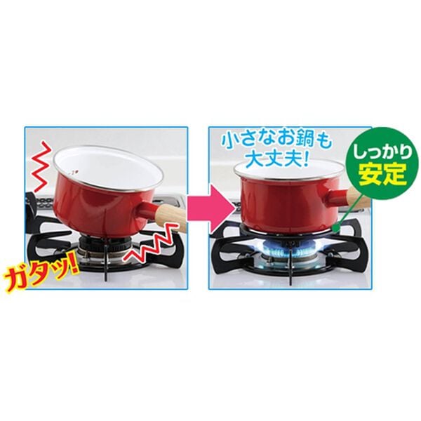 「グラっとしにくい五徳（コンロまわり用品）」｜詳細画像