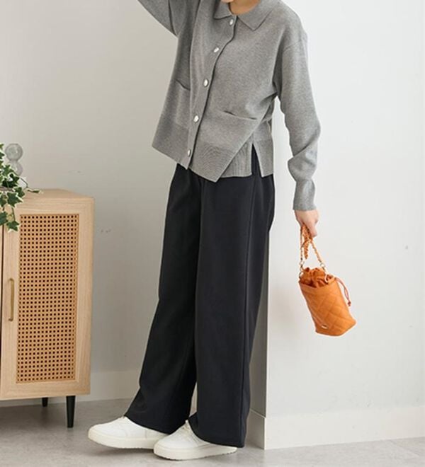 BELLUNA（ベルーナ）の「まるではく毛布！静電防止付裏ファーワイドパンツ（フルレングスパンツ）」｜詳細画像