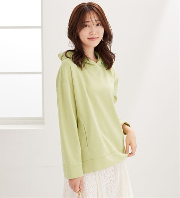 BELLUNA（ベルーナ）の「とろみ素材フードデザインパーカー（パーカー）」｜詳細画像