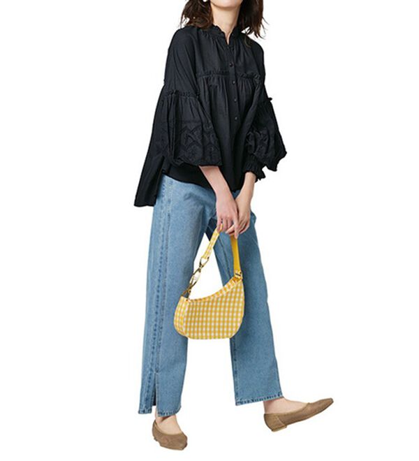 RANAN（ラナン）の「ワイドストレート裾スリットデニム（フルレングスパンツ）」｜詳細画像