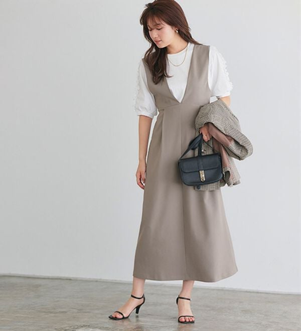 Pierrot（ピエロ）の「ウエストマークジャンパースカート（ジャンパースカート）」｜詳細画像