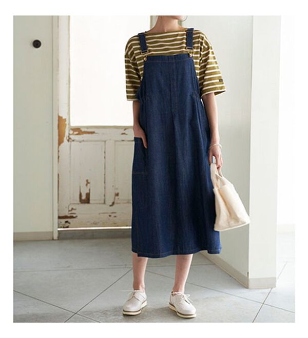 BELLUNA（ベルーナ）の「大人のデニム素材サロペット（ジャンパースカート）」｜詳細画像