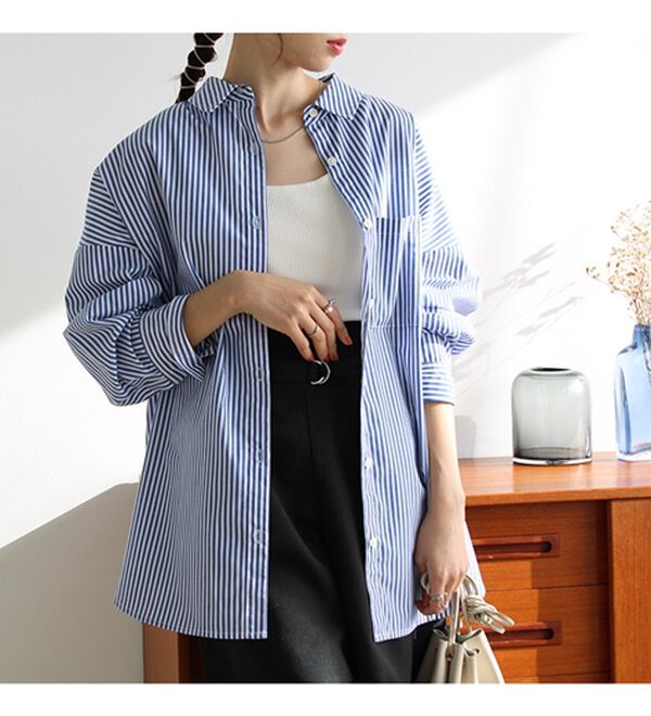 GeeRA（ジーラ）の「アソート柄オーバーサイズシャツ（シャツ）」｜詳細画像