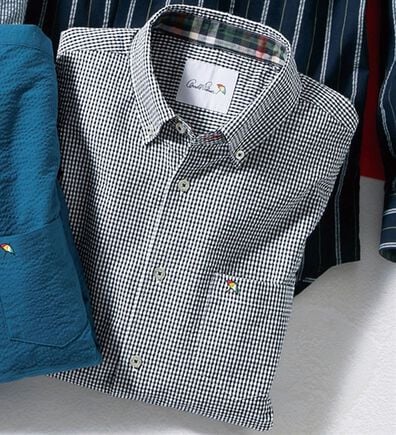 「＜アーノルド　パーマー＞シアサッカーデザインシャツ（長袖・７分袖）（メンズシャツ）」