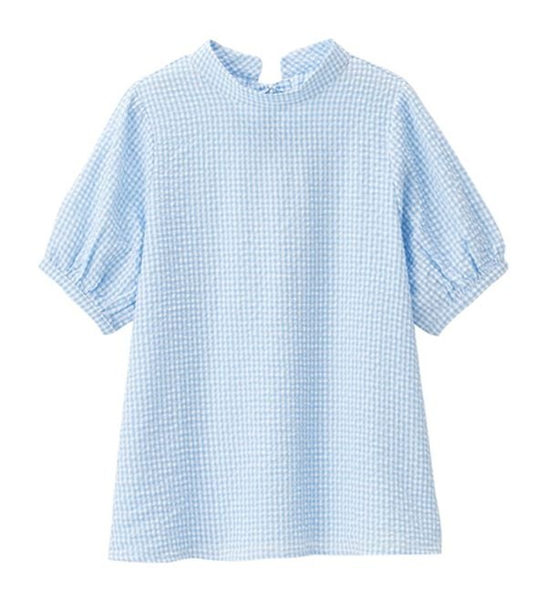 alotta（アロッタ）の「ギンガムチェックパフ袖ブラウス（ブラウス）」｜詳細画像