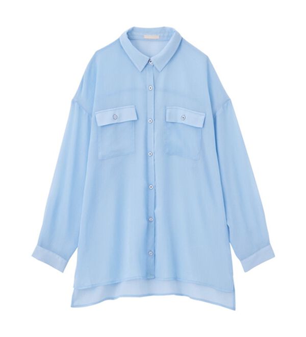 GeeRA（ジーラ）の「オーバーサイズシアー楊柳シャツ（シャツ）」｜詳細画像