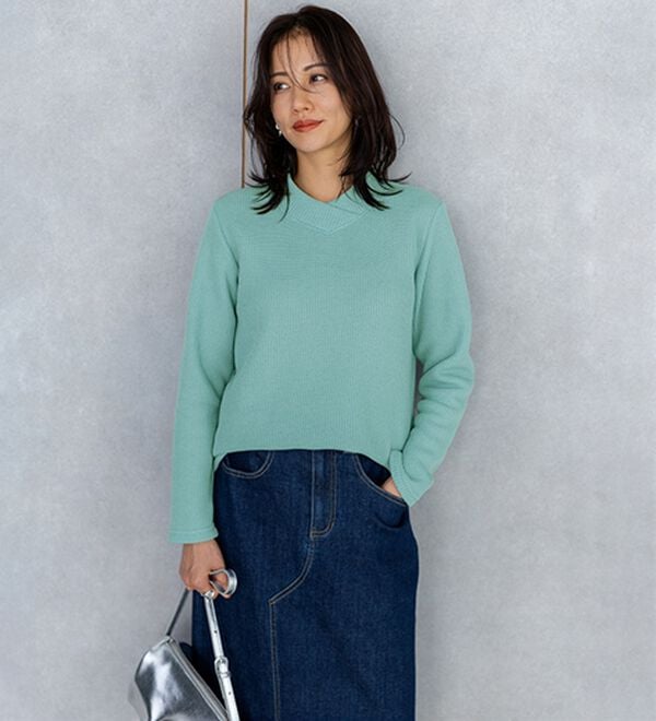 BELLUNA（ベルーナ）の「【静電気防止】ニットが苦手な方にも優しいプルオーバー（カットソー）」｜詳細画像