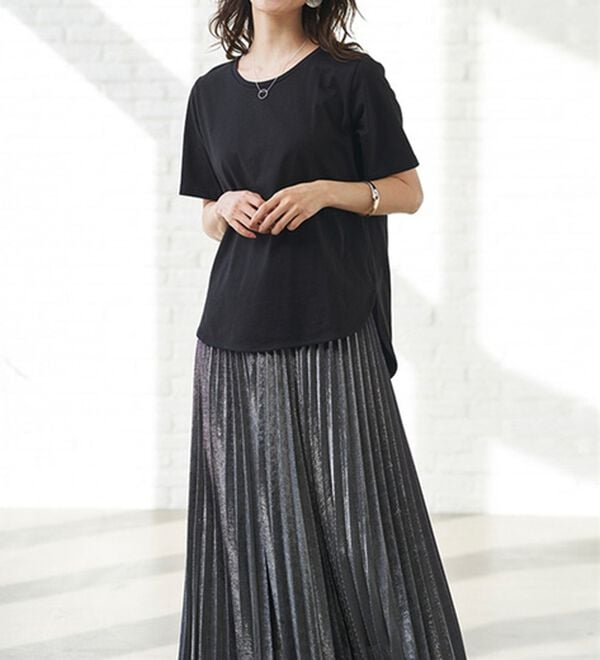 RANAN（ラナン）の「＜ＢＣ＞綿１００％ひんやりラウンドヘムプルオーバー（カットソー）」｜詳細画像