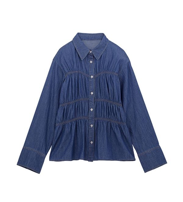 RANAN（ラナン）の「ライトデニムシャーリングデザインシャツブルー（シャツ）」｜詳細画像