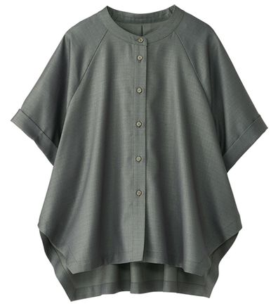 BELLUNA（ベルーナ）の「華奢見せ！麻調素材ラグラン切替ブラウス（ブラウス）」