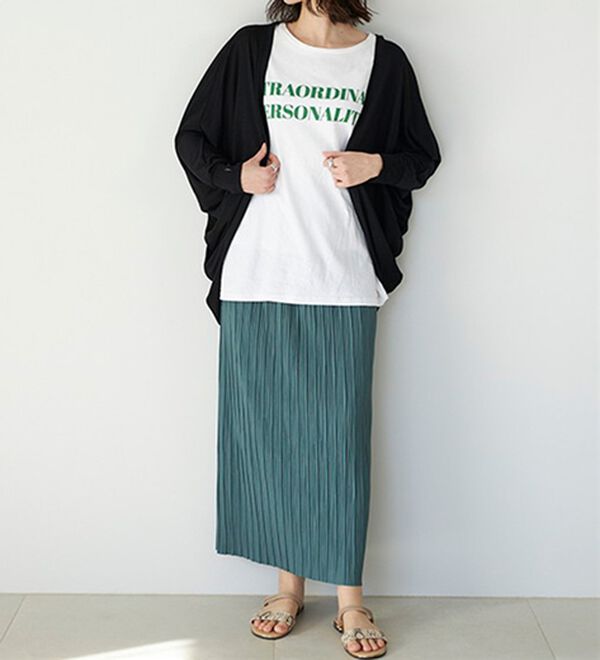 GeeRA（ジーラ）の「接触冷感！ドルマンカットソーカーディガン（ニットカーディガン）」｜詳細画像