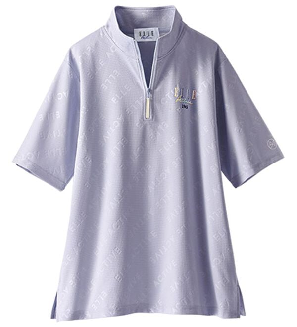 BELLUNA（ベルーナ）の「＜ＥＬＬＥ　Ａｃｔｉｖｅ＞総柄ハーフジッププルオーバー（カットソー）」｜詳細画像