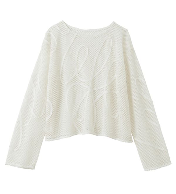 RANAN（ラナン）の「コード刺繍シアーメッシュTシャツ（カットソー）」｜詳細画像