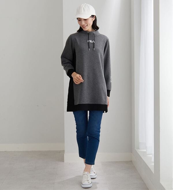 BELLUNA（ベルーナ）の「＜ＦＩＬＡ＞配色切替チュニックワンピース（チュニックワンピース）」｜詳細画像