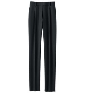 BELLUNA（ベルーナ）の「＜楽スタフィット＞シリーズ（ジャケット・パンツ・ベスト）（フルレングスパンツ）」｜テーパードパンツ/黒