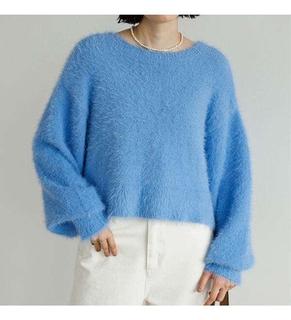 GeeRA（ジーラ）の「前後２ＷＡＹシャギー袖ボリュームニット（ニット・セーター）」｜詳細画像