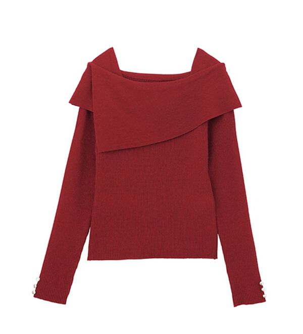 RANAN（ラナン）の「アシメオフショルリブニット（ニット・セーター）」｜詳細画像