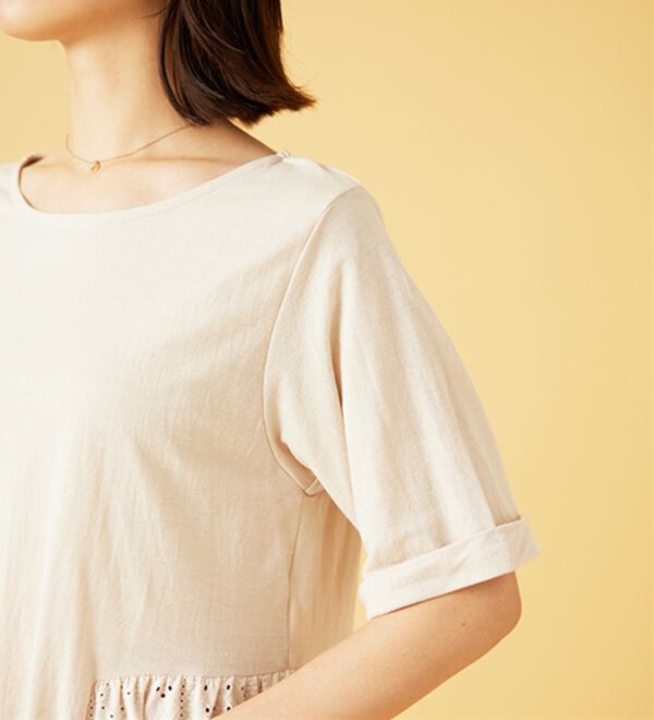 BELLUNA（ベルーナ）の「ヒンヤリ！サイドレース切替チュニック（チュニック）」｜詳細画像