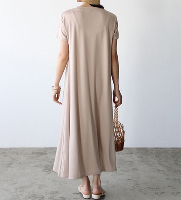 GeeRA（ジーラ）の「【接触冷感】フレアーシルエットロングワンピース（ロングワンピース）」｜詳細画像